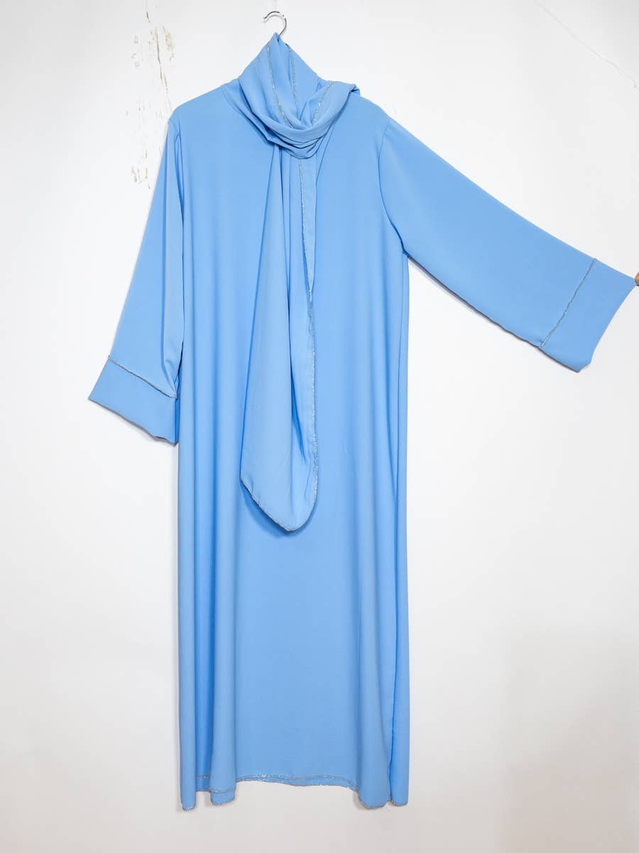 Medina silk abaya for women ref:2377pk