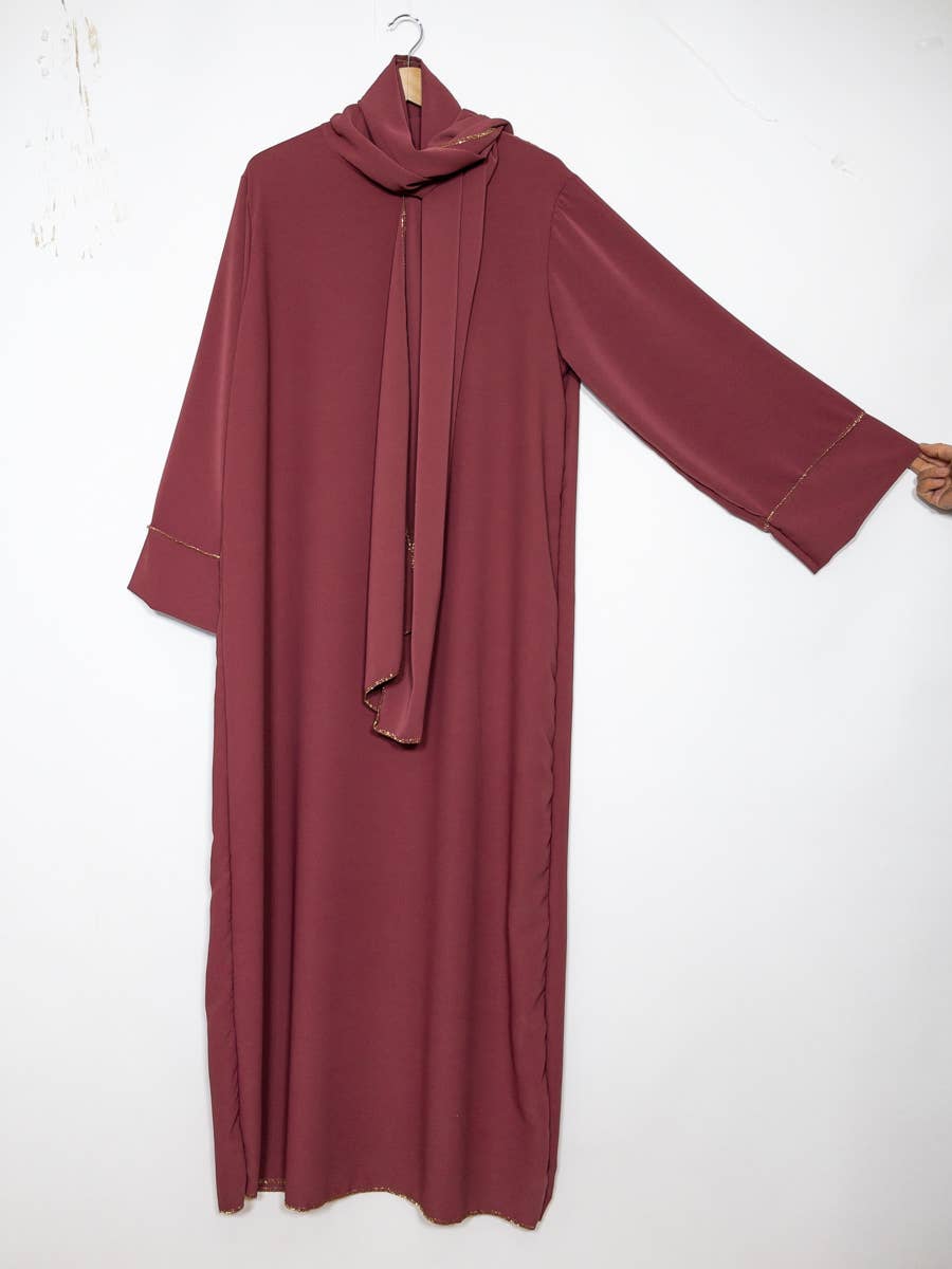 Medina silk abaya for women ref:2377pk