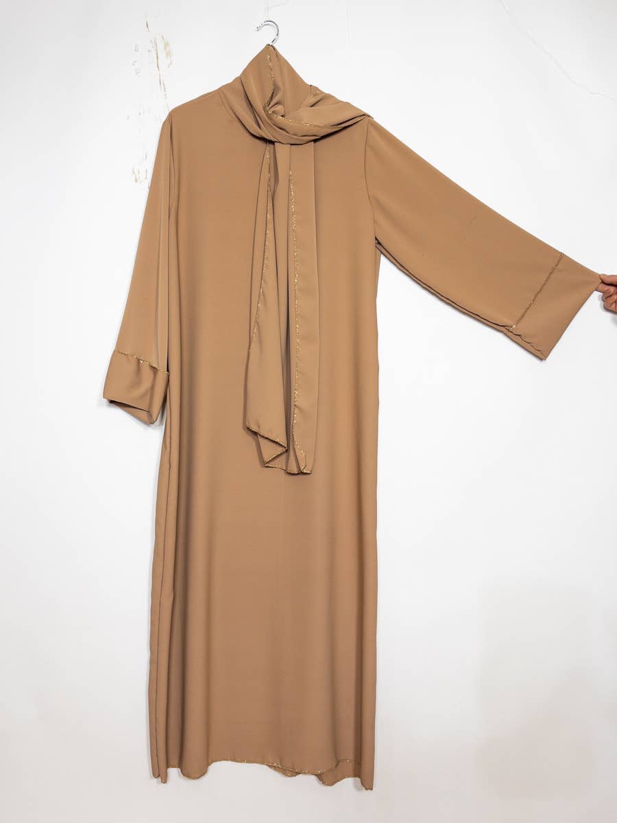 Medina silk abaya for women ref:2377pk