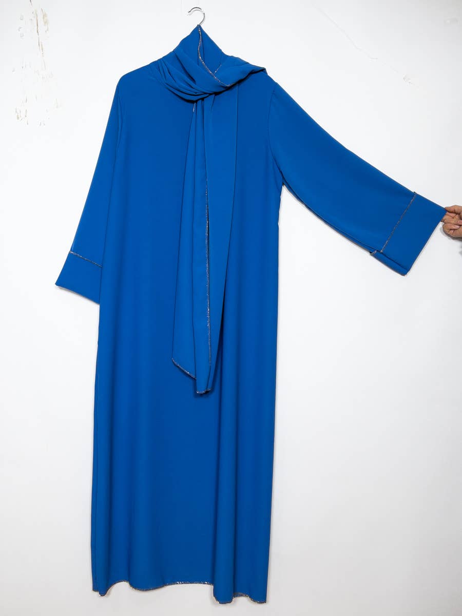 Medina silk abaya for women ref:2377pk