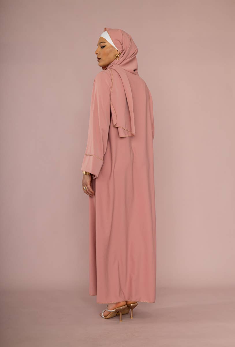 Medina silk abaya for women ref:2377pk