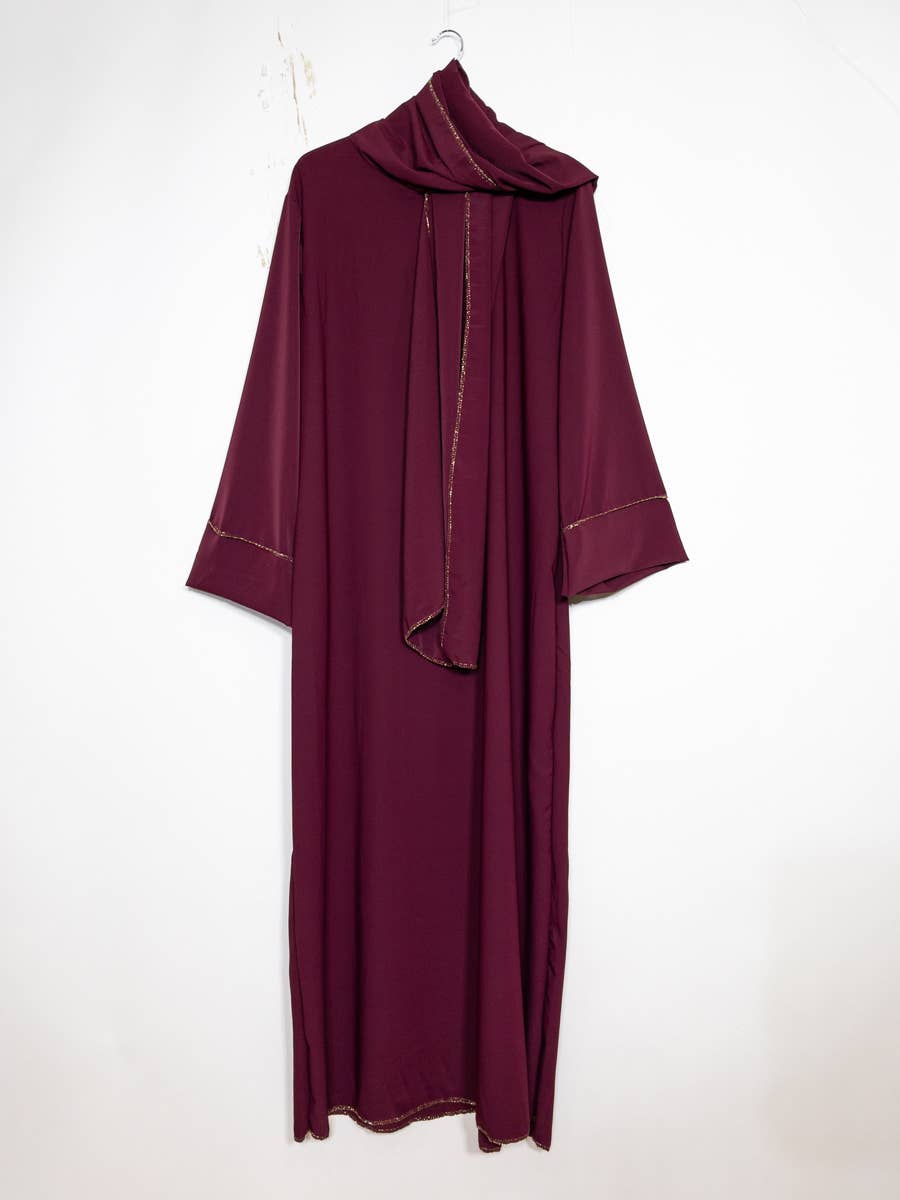 Medina silk abaya for women ref:2377pk