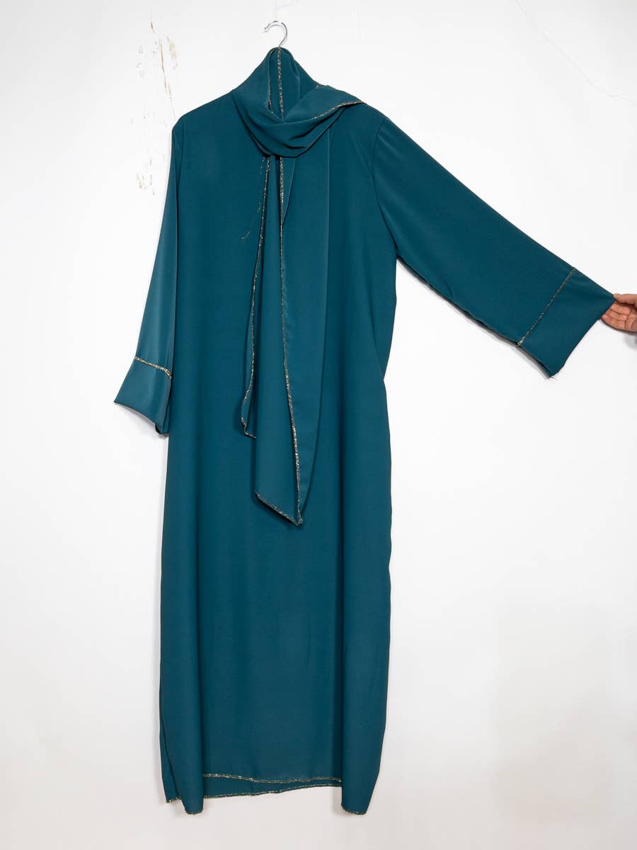 Medina silk abaya for women ref:2377pk