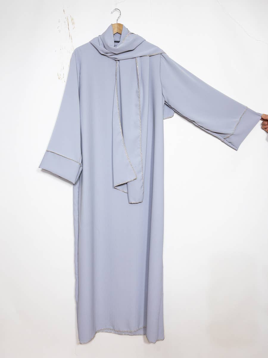 Medina silk abaya for women ref:2377pk