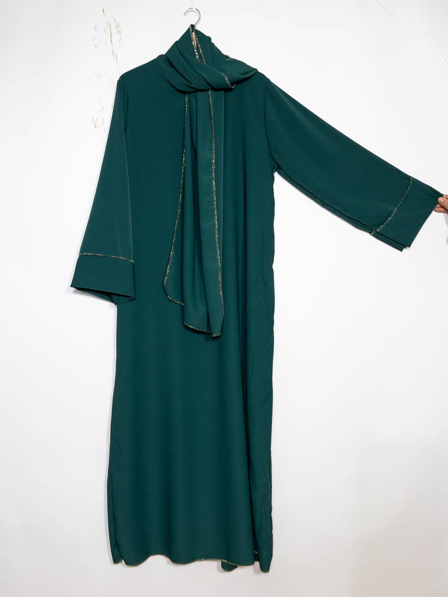 Medina silk abaya for women ref:2377pk
