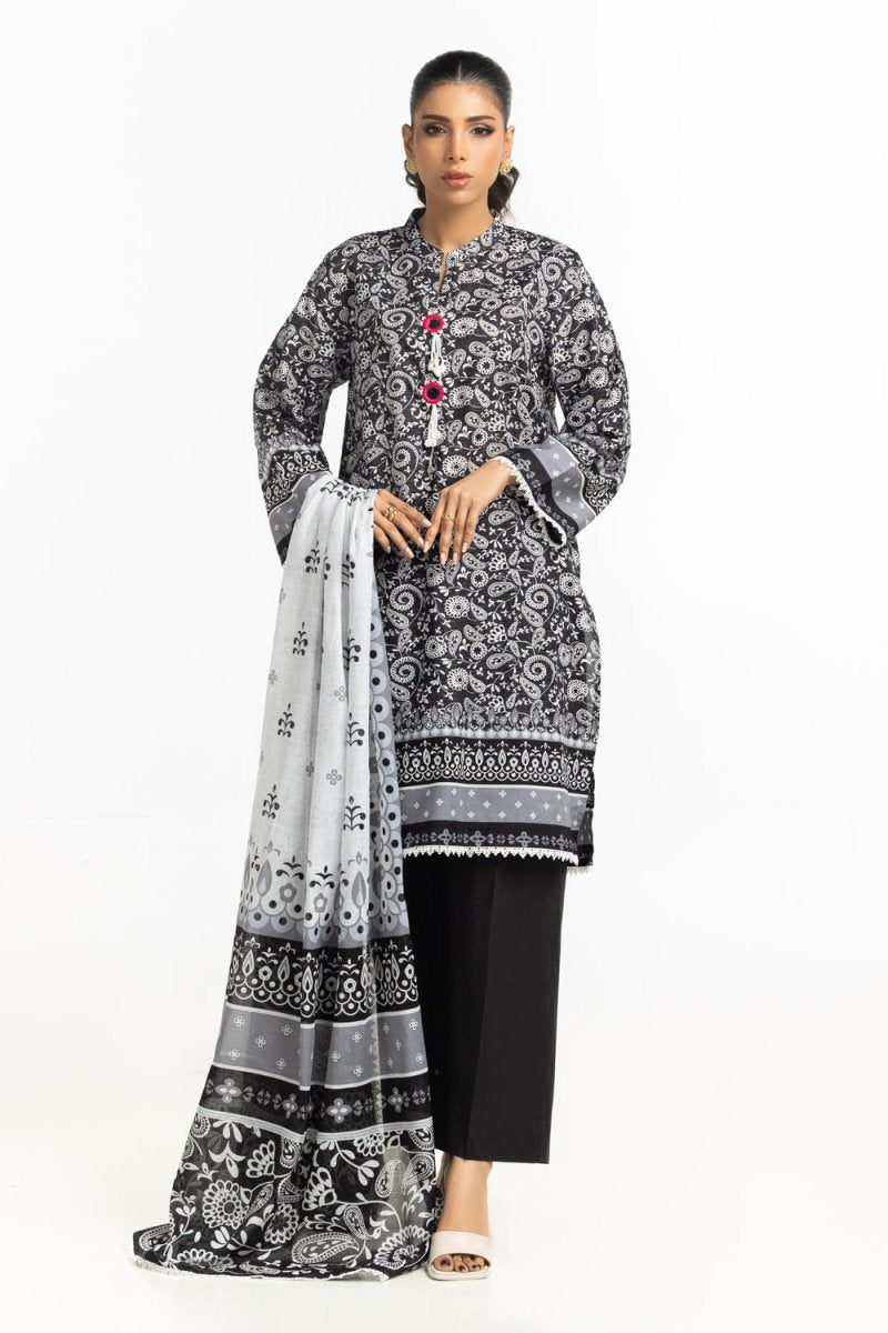 R-113 Gul Ahmed Ready to Wear 3PC Lawn Printed Suit IUSTKSD-504