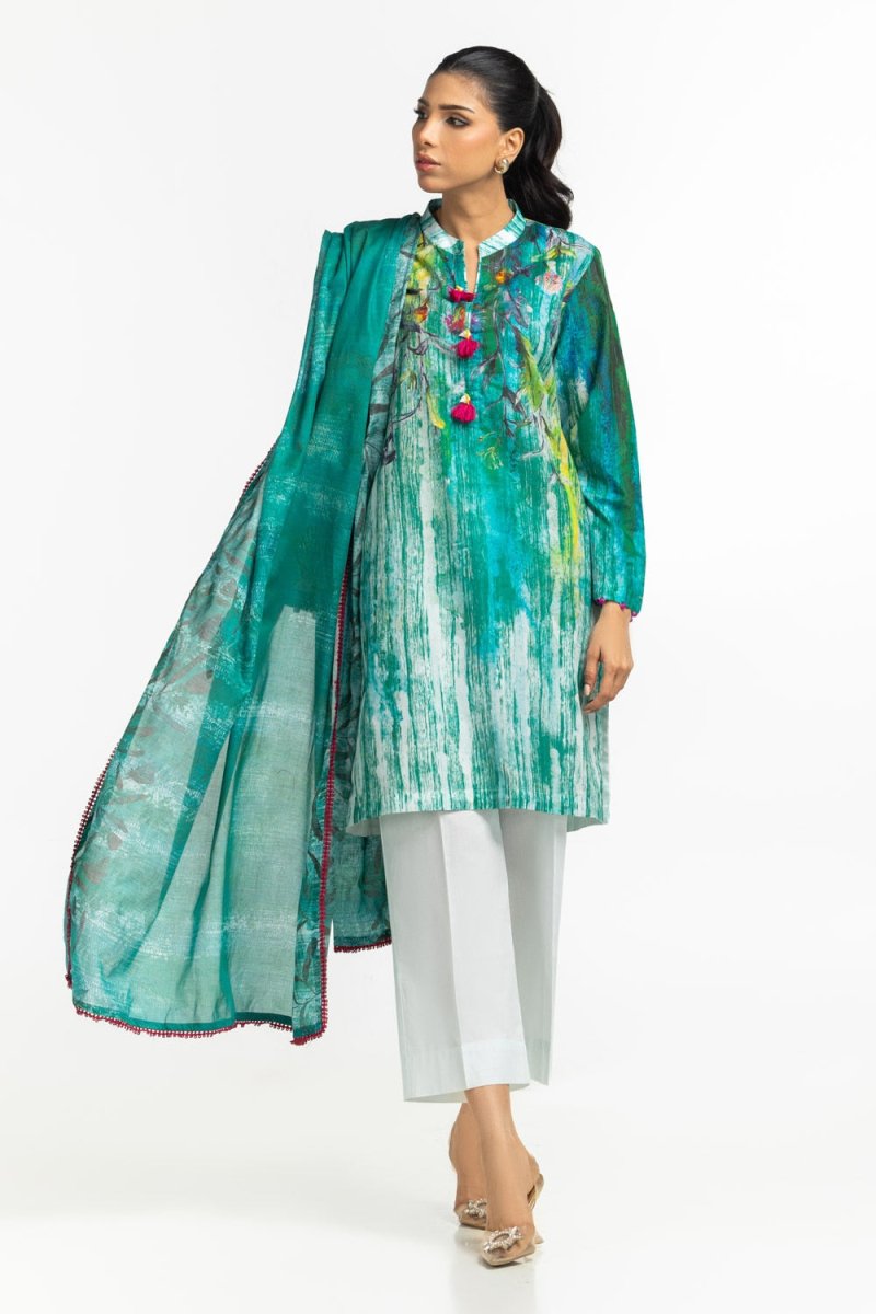 R-119 Gul Ahmed Ready to Wear 3PC Lawn Printed Suit IUSTKSD-506