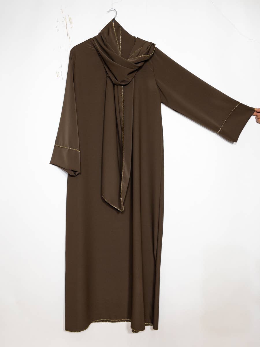 Medina silk abaya for women ref:2377pk