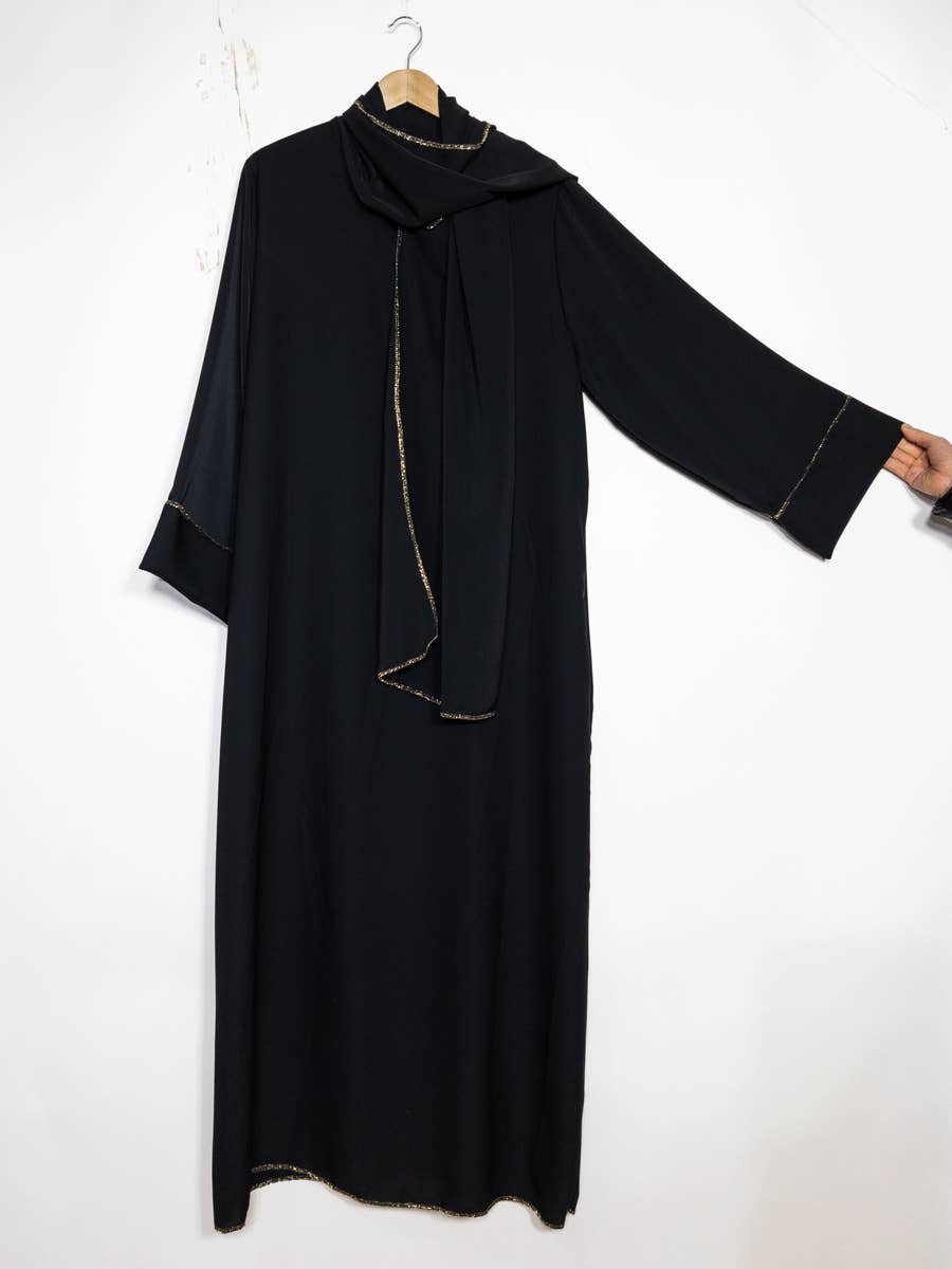 Medina silk abaya for women ref:2377pk