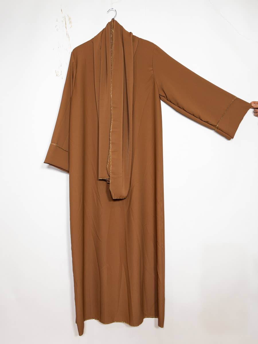 Medina silk abaya for women ref:2377pk