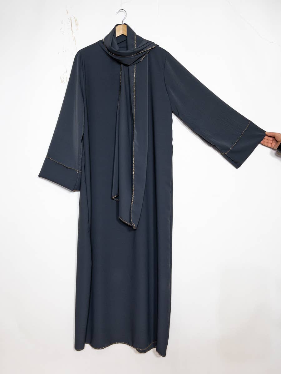 Medina silk abaya for women ref:2377pk