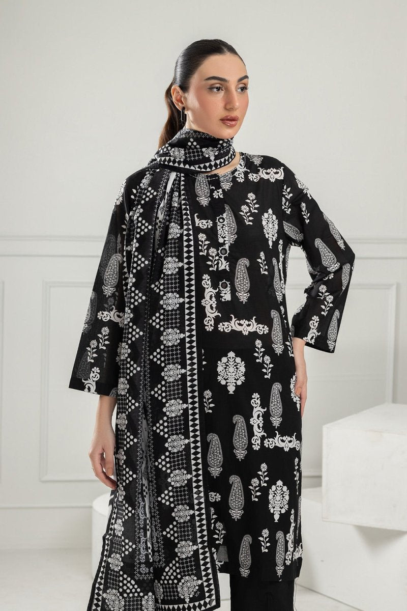R-125 Gul Ahmed Ready to Wear 3PC Lawn Printed Suit IUSTKSD-503