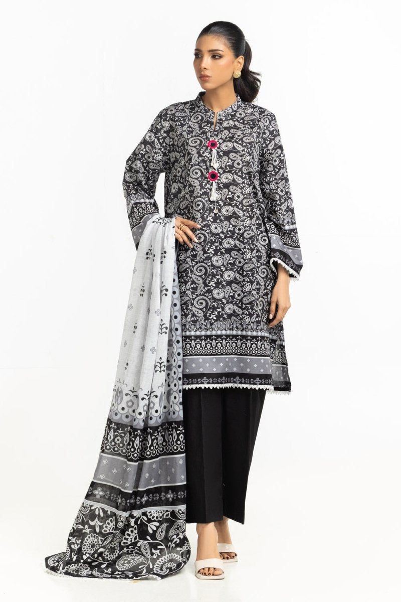 R-113 Gul Ahmed Ready to Wear 3PC Lawn Printed Suit IUSTKSD-504