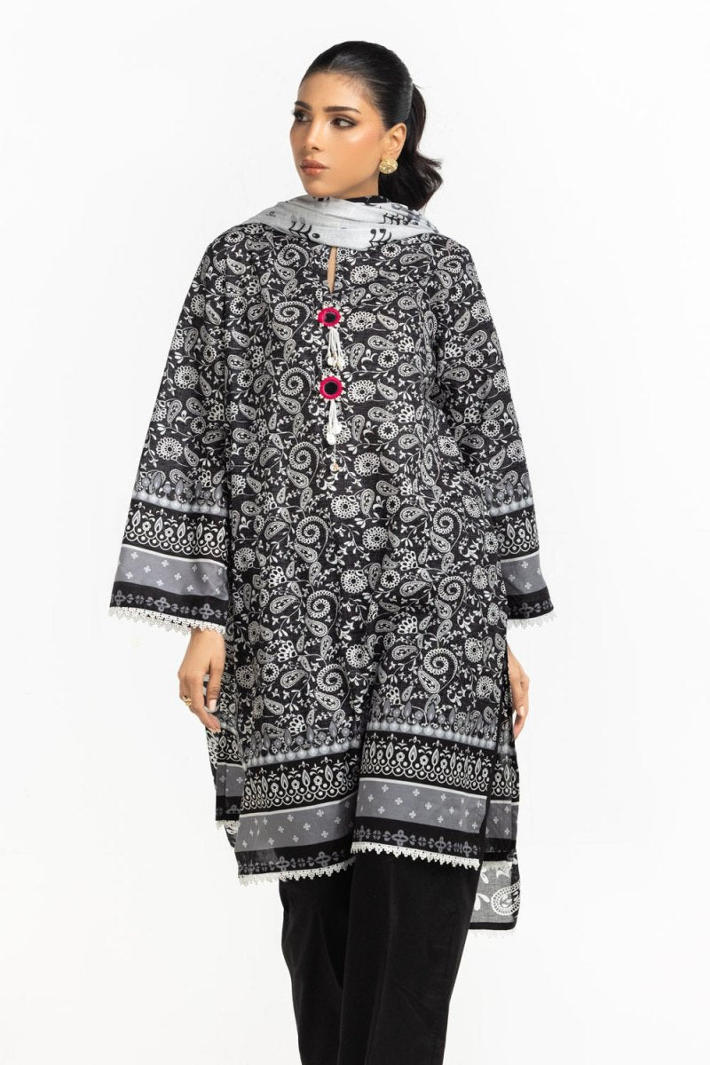 R-113 Gul Ahmed Ready to Wear 3PC Lawn Printed Suit IUSTKSD-504