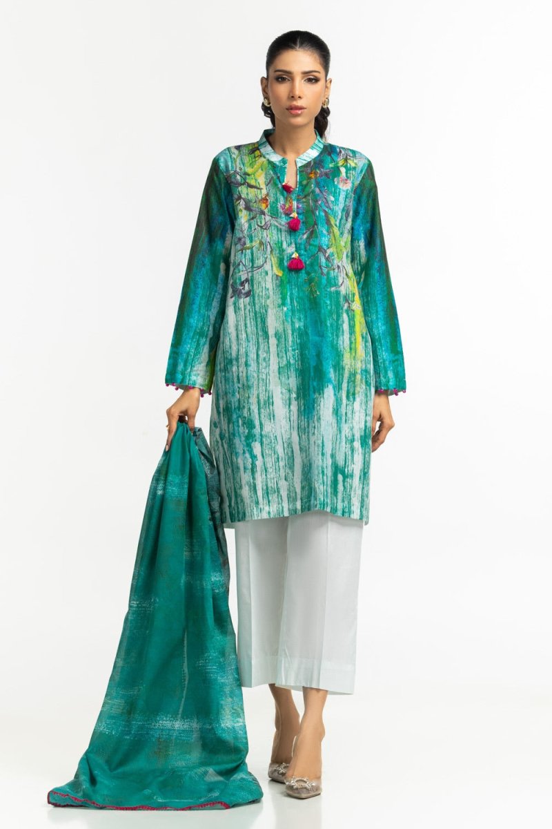 R-119 Gul Ahmed Ready to Wear 3PC Lawn Printed Suit IUSTKSD-506