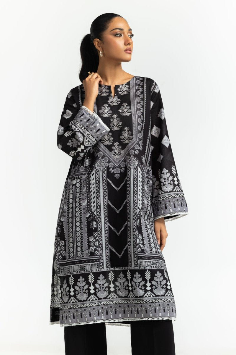 R-124 Gul Ahmed Ready to Wear 3PC Lawn Printed Suit With Embroidered IUSTKSD-551