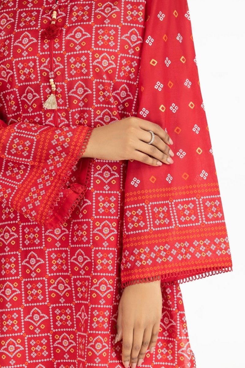 R-110 Gul Ahmed Ready to Wear 3PC Gold Printed Lawn Suit IUSTKSD-561