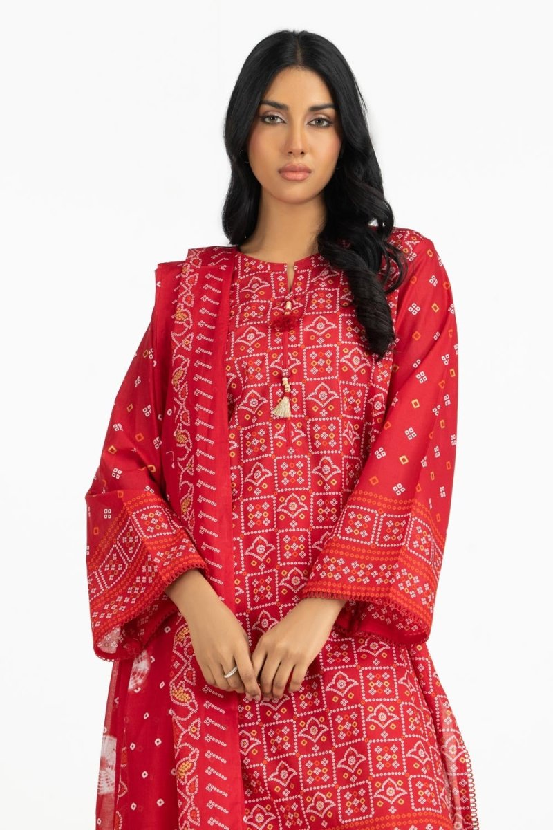 R-110 Gul Ahmed Ready to Wear 3PC Gold Printed Lawn Suit IUSTKSD-561