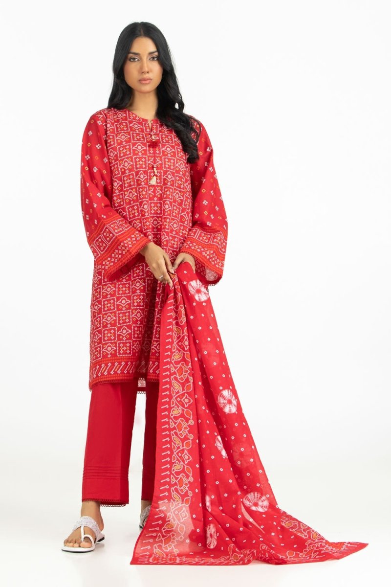 R-110 Gul Ahmed Ready to Wear 3PC Gold Printed Lawn Suit IUSTKSD-561