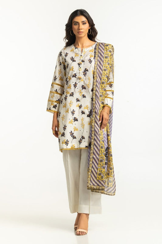 R-104 Gul Ahmed Ready to Wear 3PC Lawn Printed Suit IUSTKSD-577