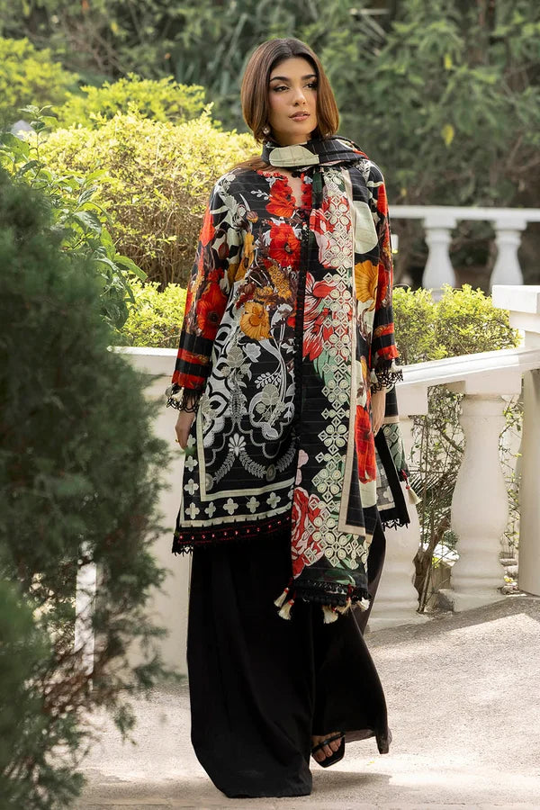 G-114 Gul Ahmed 3 Piece Unstitched Mehsuri Stripe Khaddar Suit K-52021