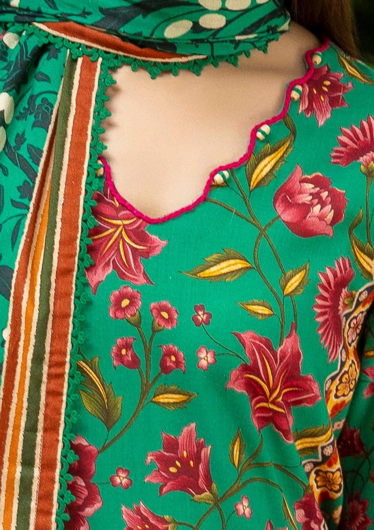 G-105 Gul Ahmed 3 Piece Unstitched Printed Khaddar Suit K-52032