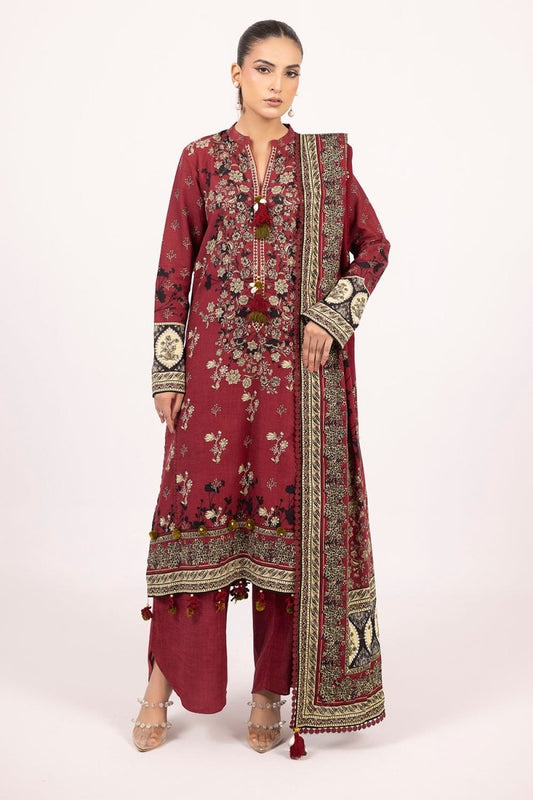 Gul Ahmed 3 Piece Unstitched Printed Khaddar Suit K-52035