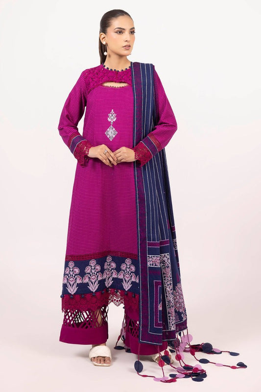 Gul Ahmed 3 Piece Unstitched Printed Khaddar Suit K-52056