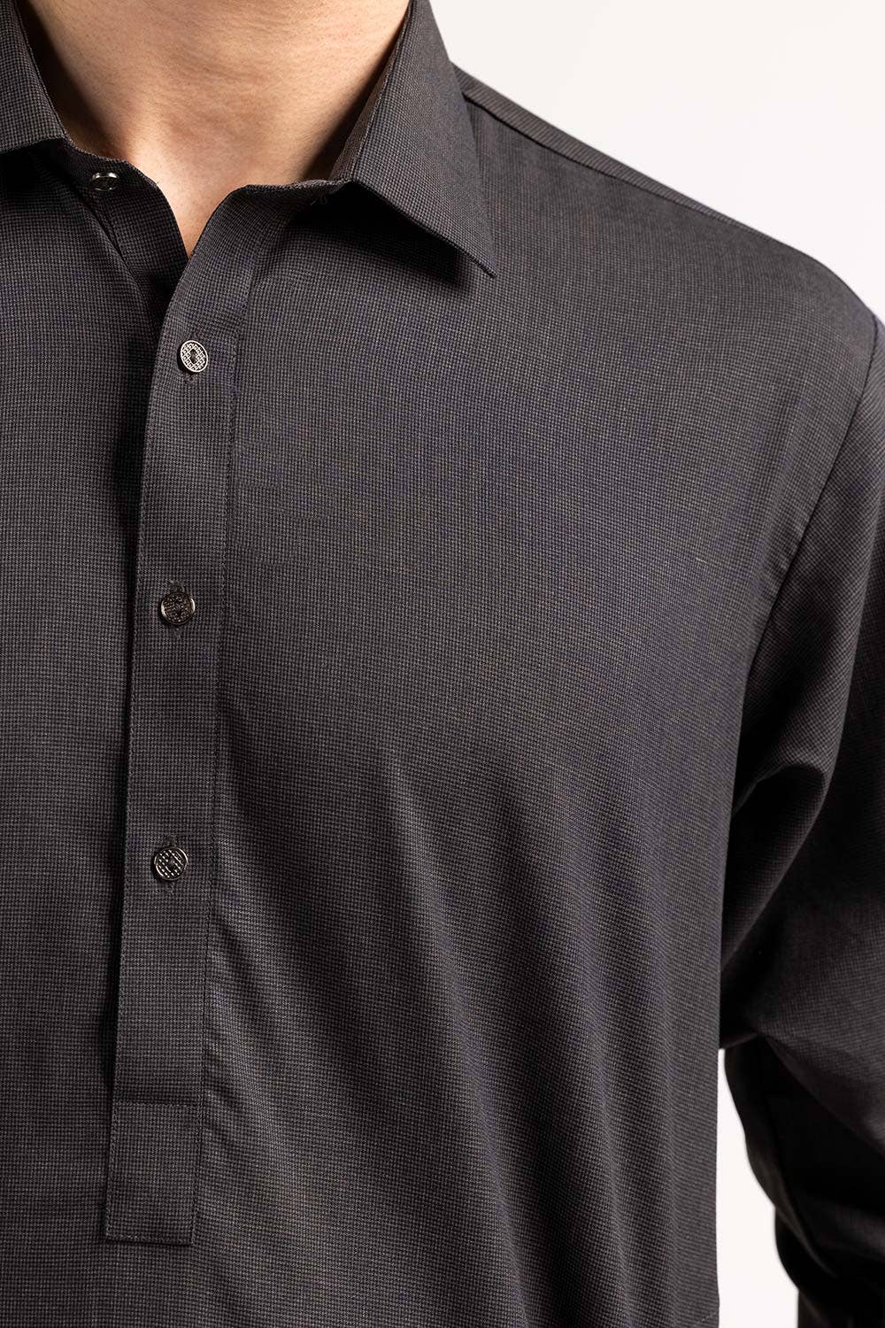 Gul Ahmed Ready to Wear Men's Grey Basic Shalwar Kameez Suit SK-P22-013