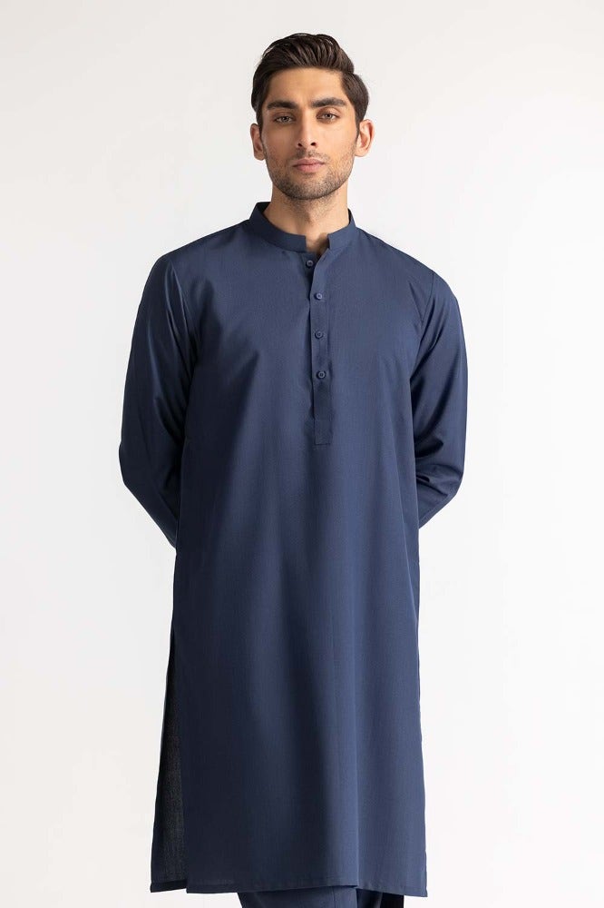 Gul Ahmed Ready to Wear Men's Navy Blue Basic Suit SK-P24-009