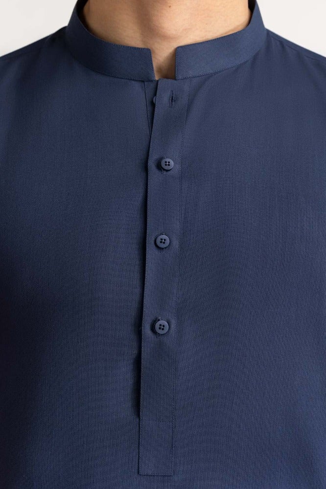 Gul Ahmed Ready to Wear Men's Navy Blue Basic Suit SK-P24-009