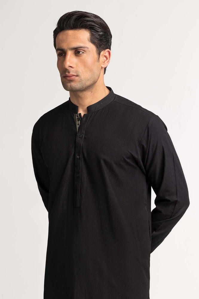 Gul Ahmed Ready to Wear Men's Black Styling Suit SK-S24-008