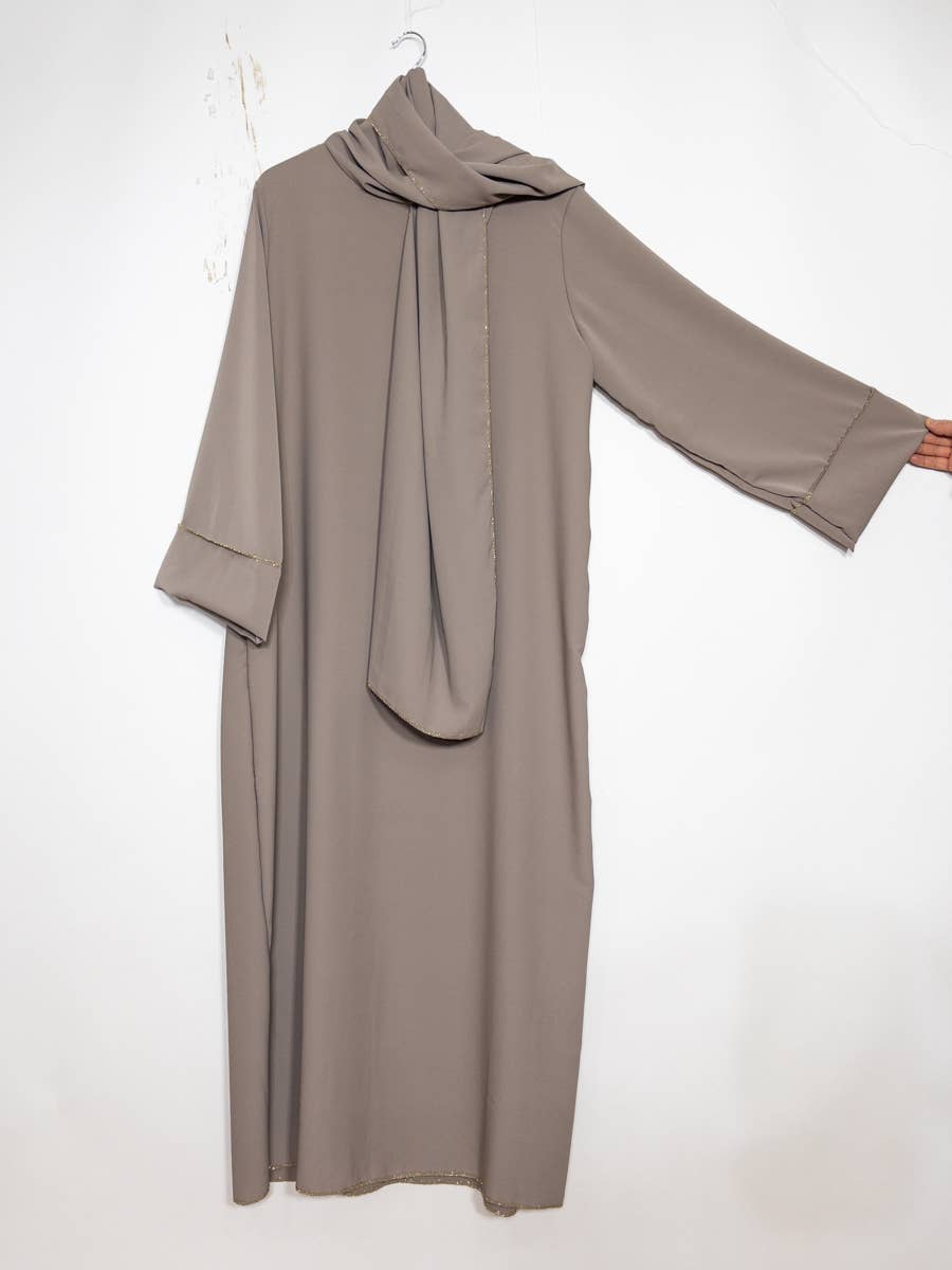 Medina silk abaya for women ref:2377pk